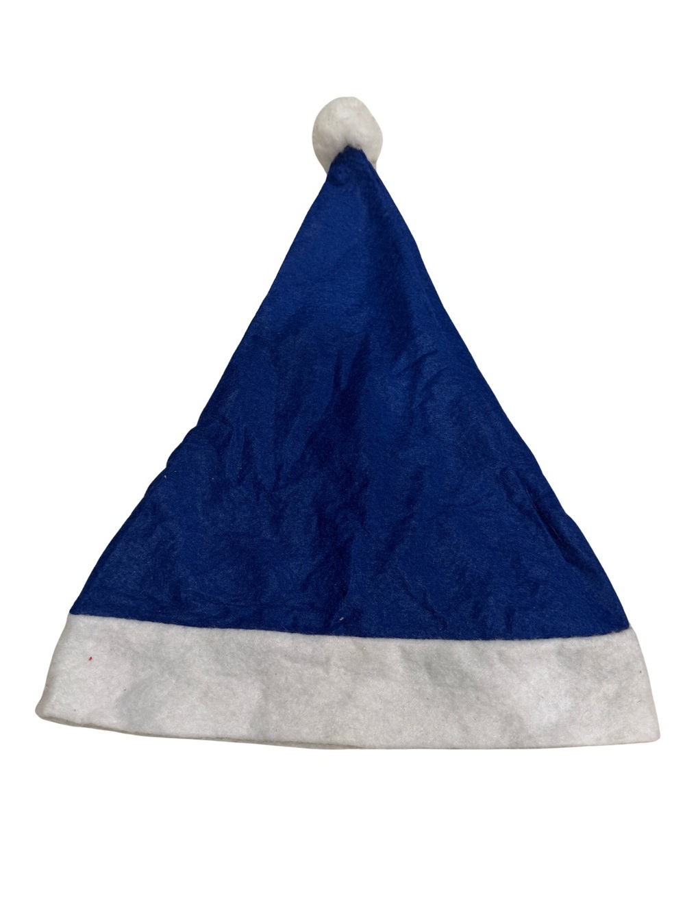 Blue Kids Santa Hat with White Trim
